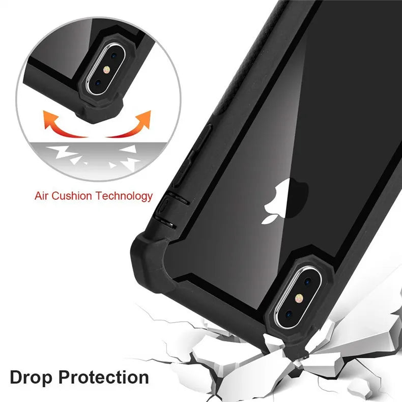 Clear TPU & PC Bumper Case – Shockproof iPhone Cover