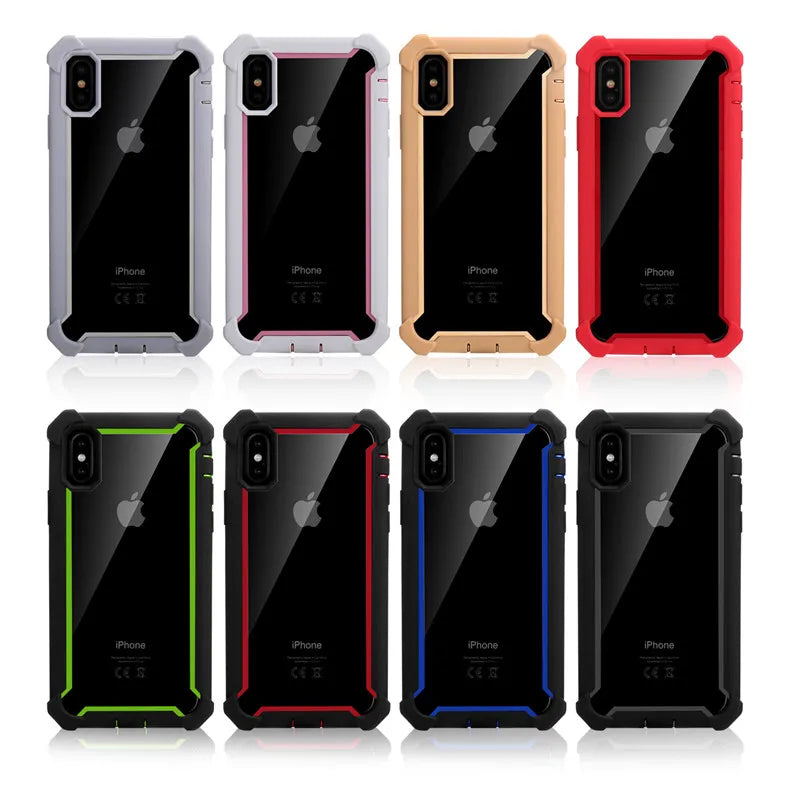 Clear TPU & PC Bumper Case – Shockproof iPhone Cover
