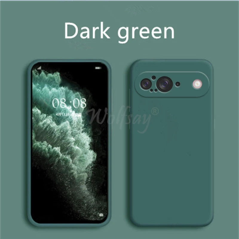 For Google Pixel 9 Case Liquid Silicone Rubber Protector Phone Case Google Pixel 9 Cover TPU Plain Case Pixel 9 Cover