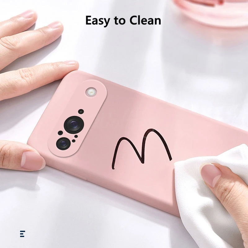 For Google Pixel 9 Case Liquid Silicone Rubber Protector Phone Case Google Pixel 9 Cover TPU Plain Case Pixel 9 Cover