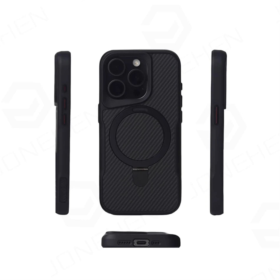Luxury MagSafe Shockproof Carbon Fiber Case for iPhone
