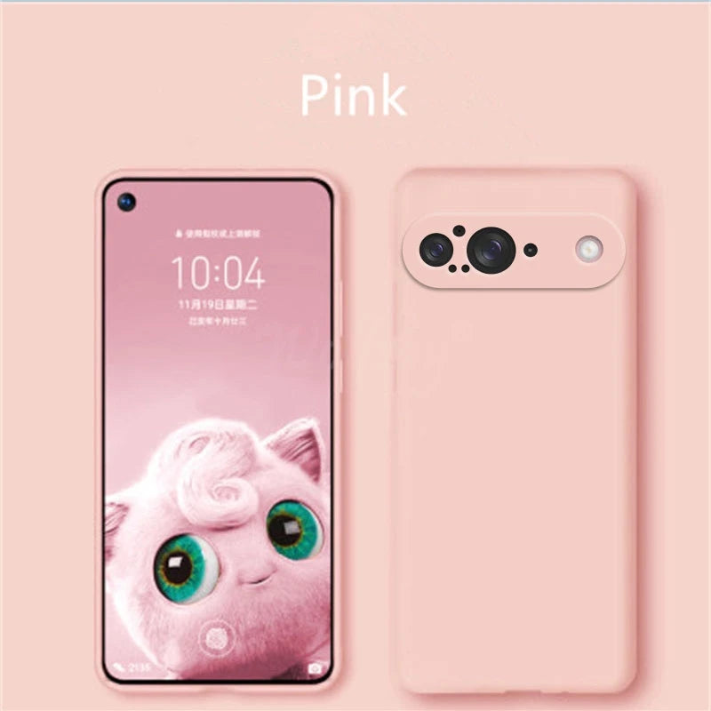 For Google Pixel 9 Case Liquid Silicone Rubber Protector Phone Case Google Pixel 9 Cover TPU Plain Case Pixel 9 Cover