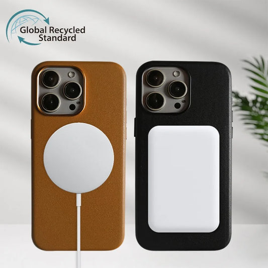 Eco-Friendly Magnetic Leather Phone Case For iPhone 16