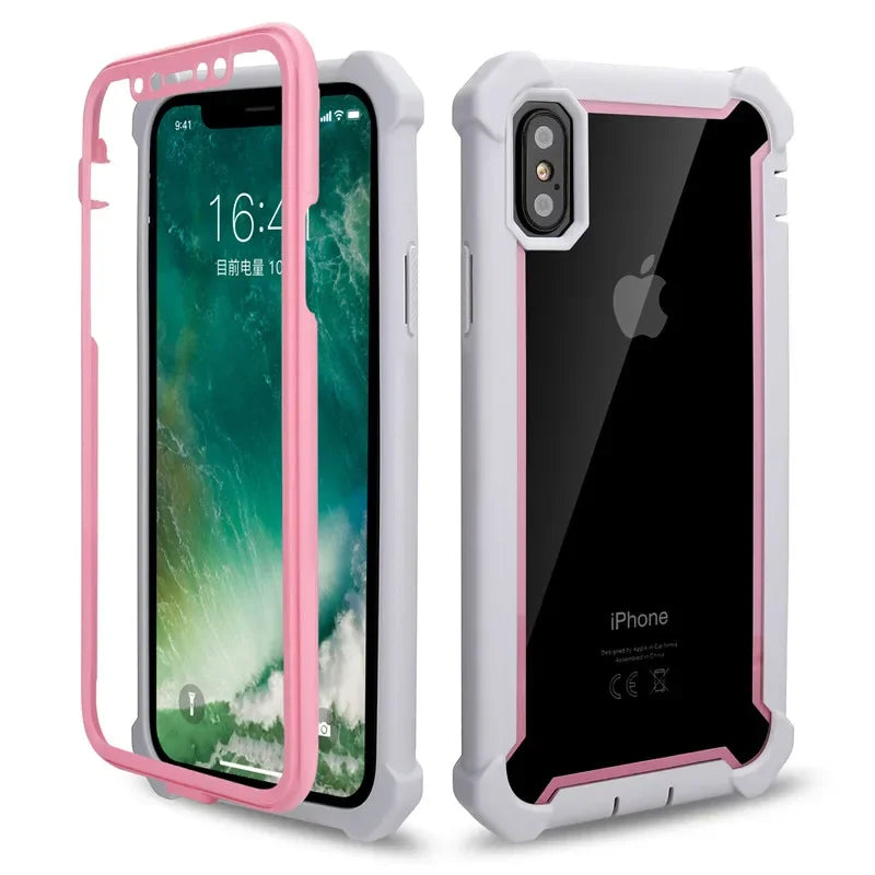 Clear TPU & PC Bumper Case – Shockproof iPhone Cover