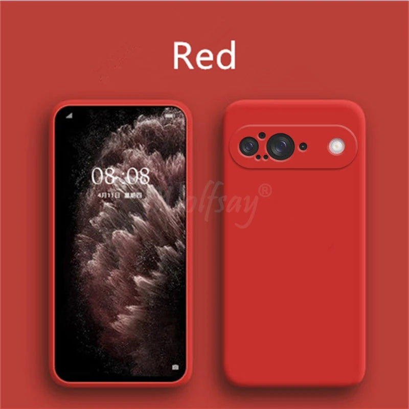 For Google Pixel 9 Case Liquid Silicone Rubber Protector Phone Case Google Pixel 9 Cover TPU Plain Case Pixel 9 Cover