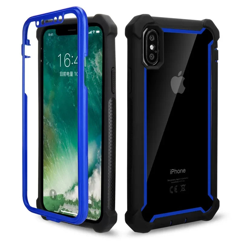 Clear TPU & PC Bumper Case – Shockproof iPhone Cover