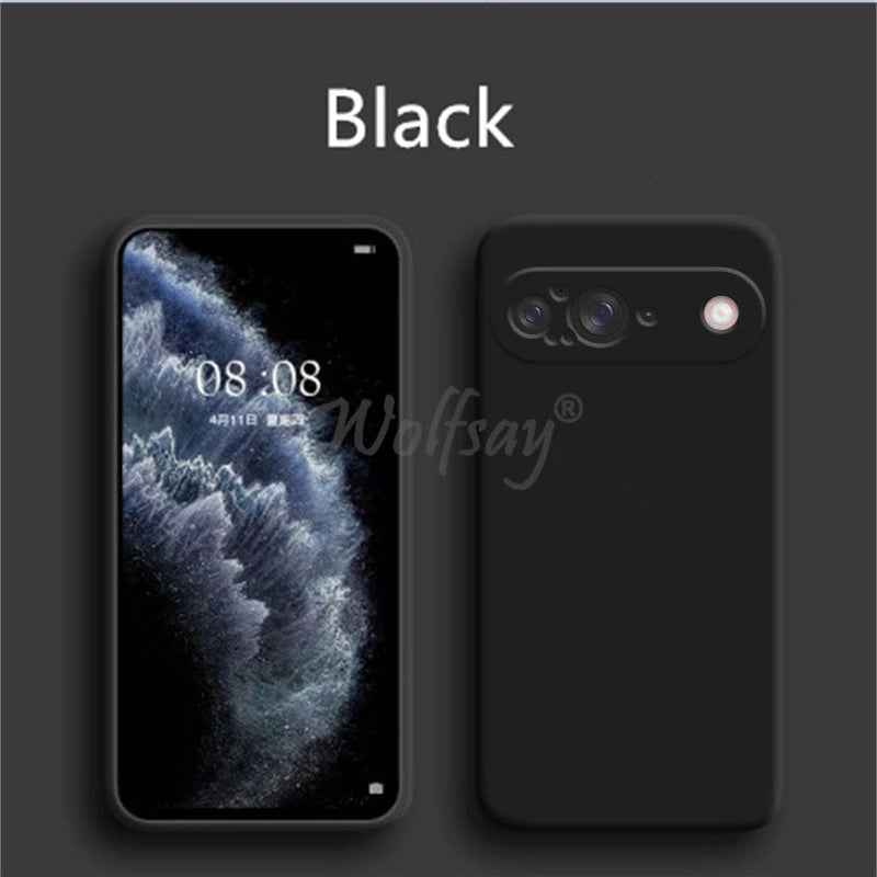 For Google Pixel 9 Case Liquid Silicone Rubber Protector Phone Case Google Pixel 9 Cover TPU Plain Case Pixel 9 Cover