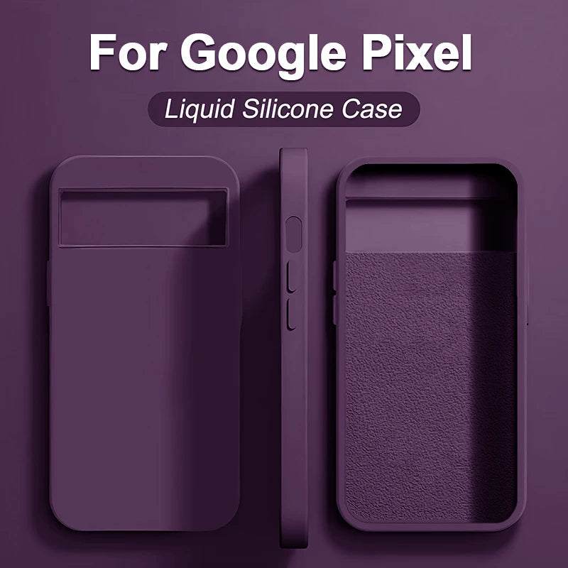 Luxury New Liquid Silicone Cases For Google Pixel 9 8 Pro XL Bumper Shockproof Case Soft Back Cover Phone Accessories