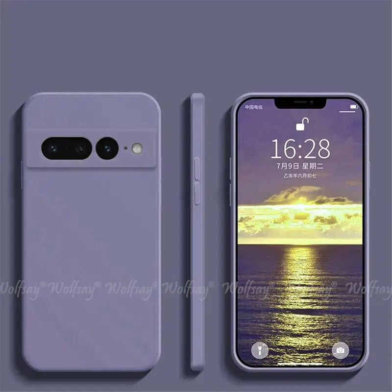 For Google Pixel 7 Pro Case Liquid Silicone Rubber Protector Phone Case Google Pixel 8 Pro 7 Pro 7A 7 6A 6 Pro Cover TPU Case