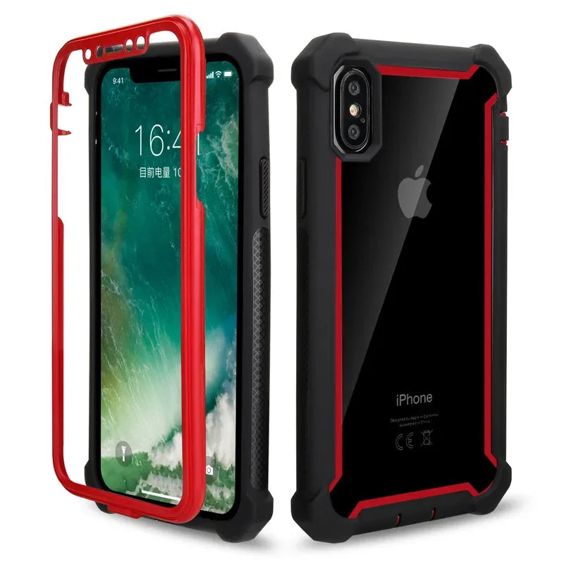 Clear TPU & PC Bumper Case – Shockproof iPhone Cover