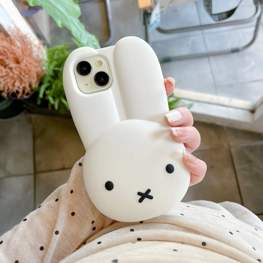 Miffy Kawaii Silicone Phone Case for iPhone – Soft Anti-Drop Full Cover