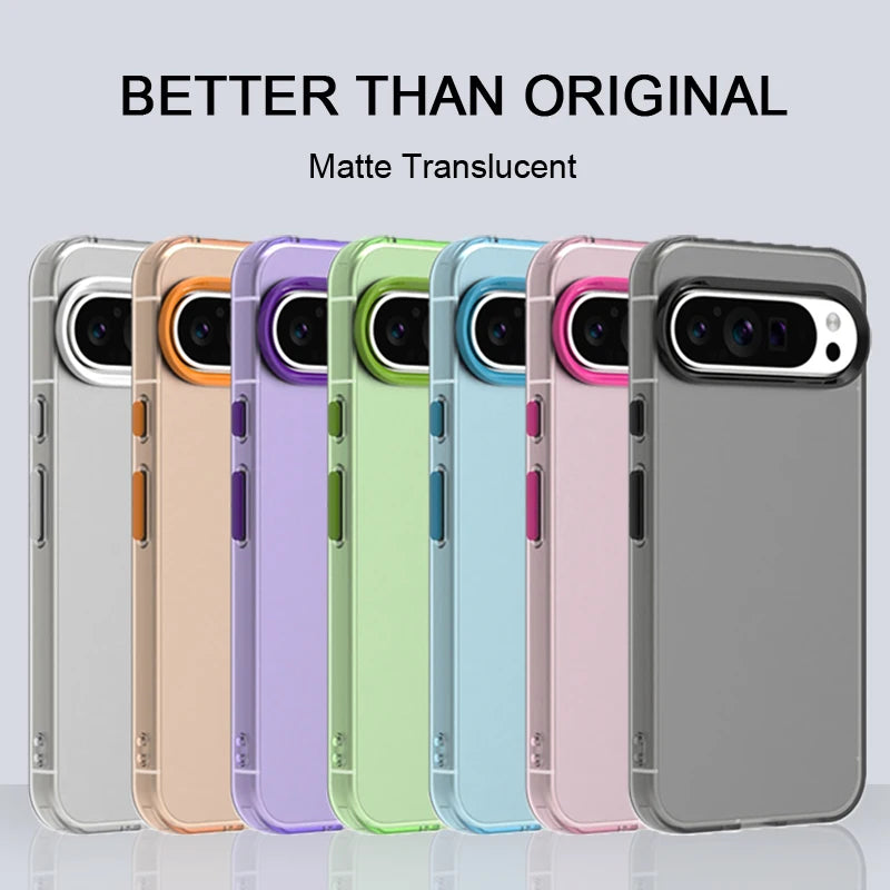 Matte Translucent TPU Silicone Protector Phone Case for Google Pixel 9