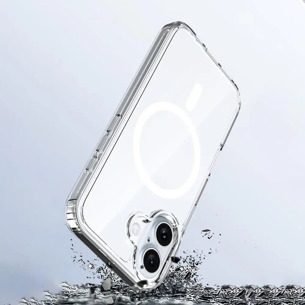 Strong Magnetic Magsafe Case For iPhone 16e 16 Plus Pro Max Hybrid Hard Cover Silicon Clear Shell Shockproof
