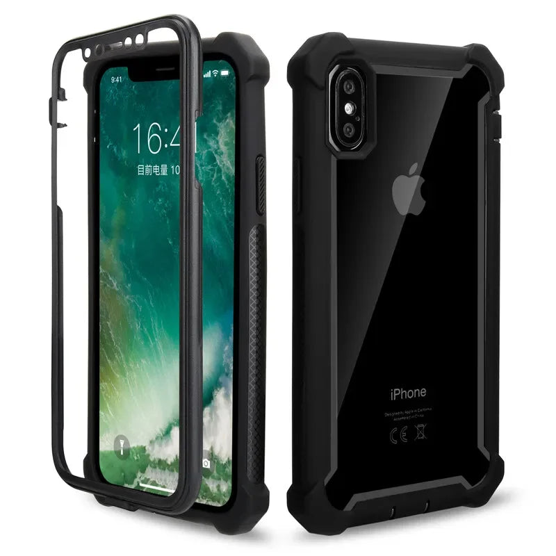 Clear TPU & PC Bumper Case – Shockproof iPhone Cover
