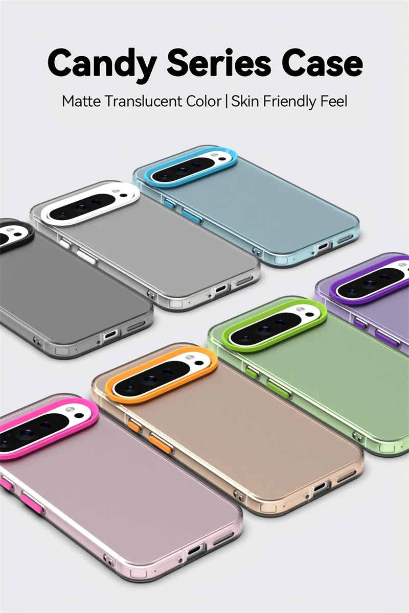 Matte Translucent TPU Silicone Protector Phone Case for Google Pixel 9