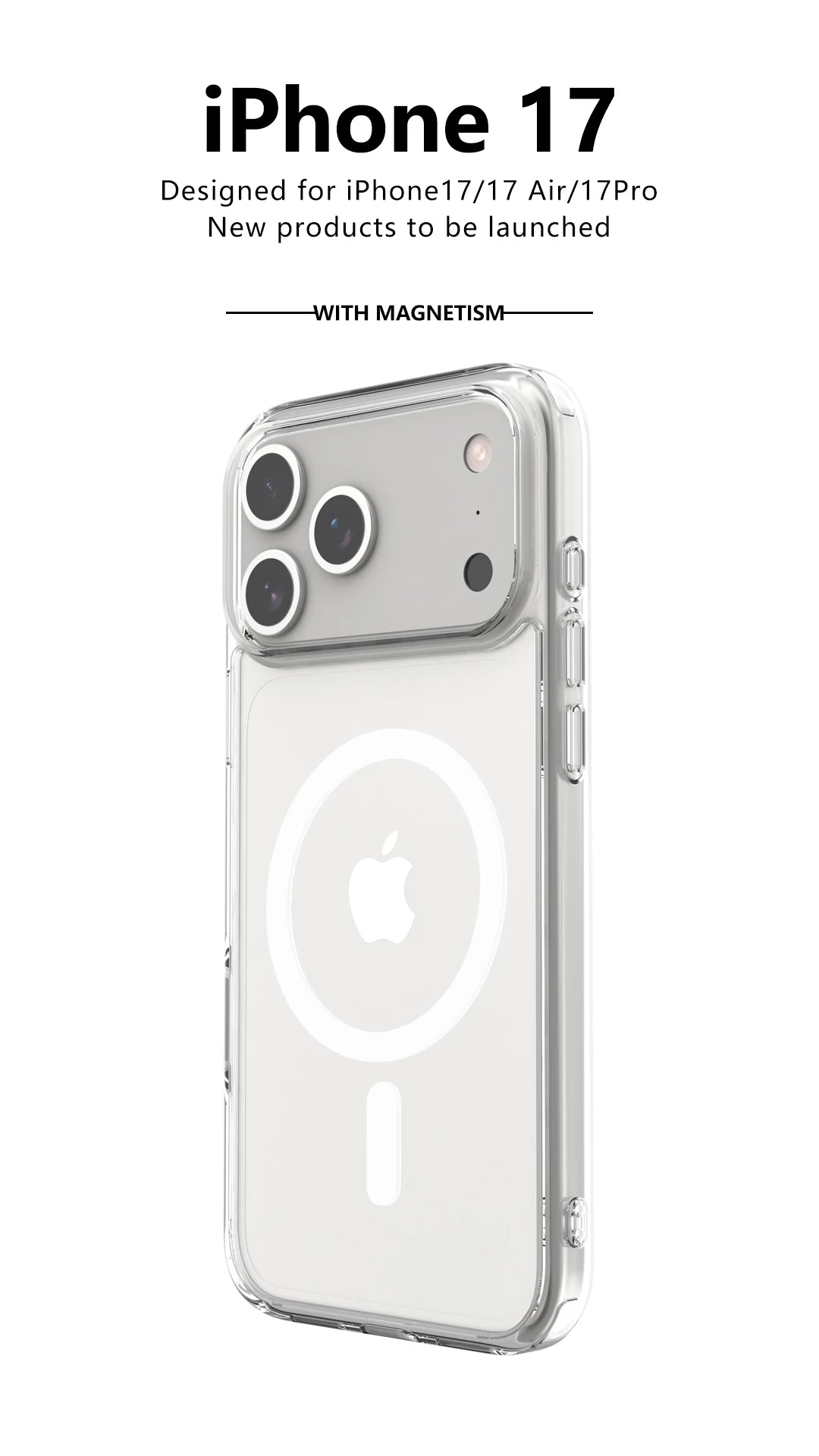 Shockproof Magsafe Clear Magnetic Wireless Charge Case For iPhone 17 Air 17 Pro Max Hybrid Hard Acrylic Back Cover Bumper