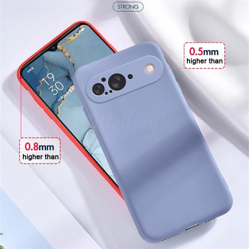 For Google Pixel 9 Case Liquid Silicone Rubber Protector Phone Case Google Pixel 9 Cover TPU Plain Case Pixel 9 Cover