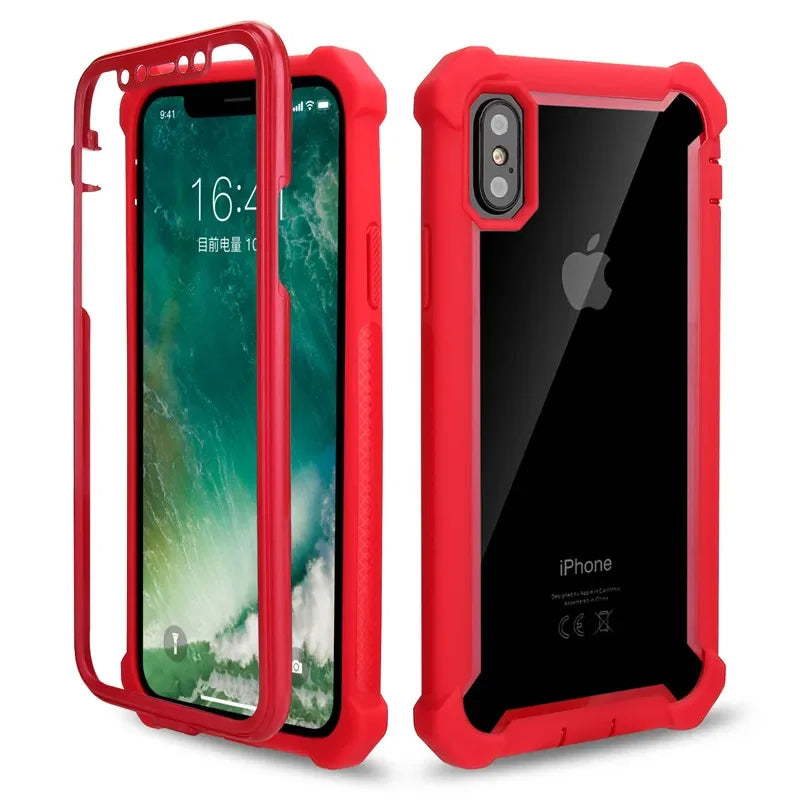 Clear TPU & PC Bumper Case – Shockproof iPhone Cover