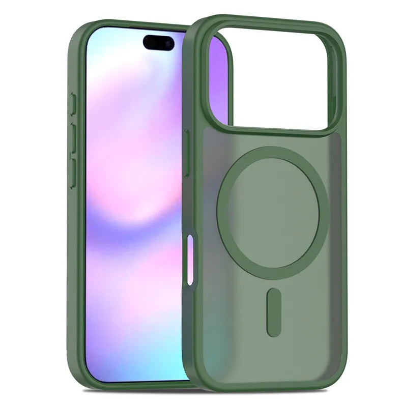 Matte Magnetic Phone Case Custom Skin Feel Shock Proof Cover Anti Fingerprint Frosted Magnetic Case For iPhone 17 Pro