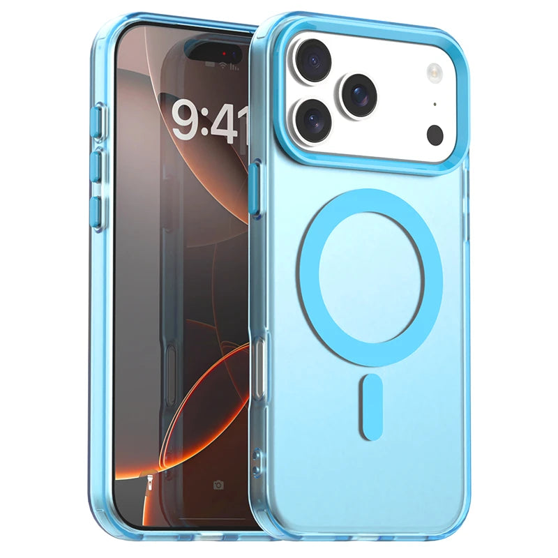 Translucent Magnetic Case for iPhone 17 with Wireless Charging