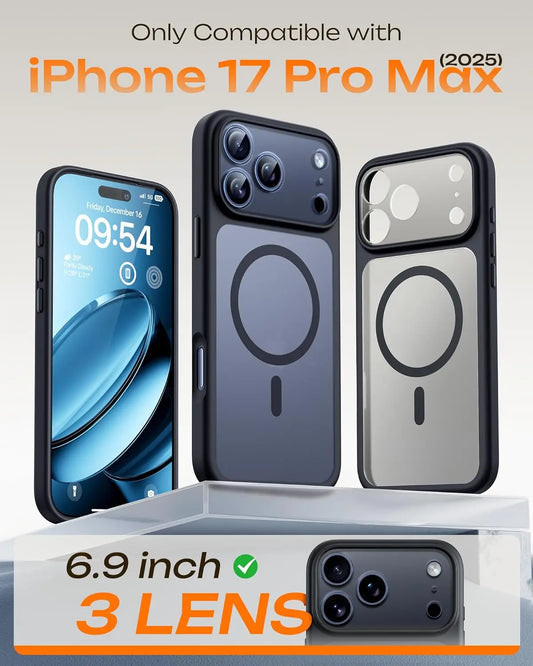 MagSafe Matte Armor Case for iPhone 17 Pro Max – Shockproof & Stylish