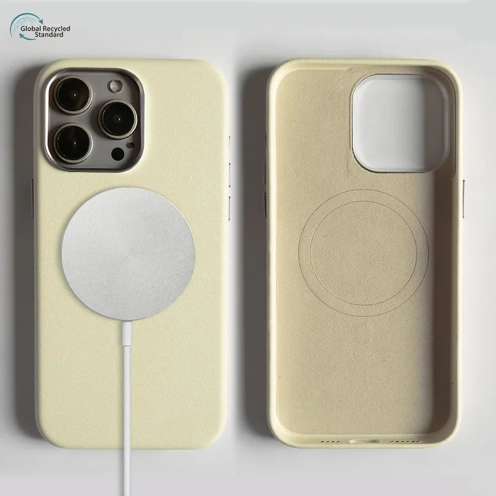 Eco-Friendly Magnetic Leather Phone Case For iPhone 16