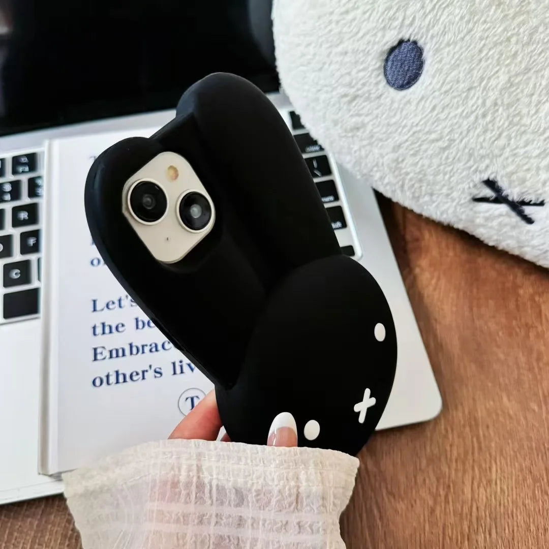 Miffy Kawaii Silicone Phone Case for iPhone – Soft Anti-Drop Full Cover