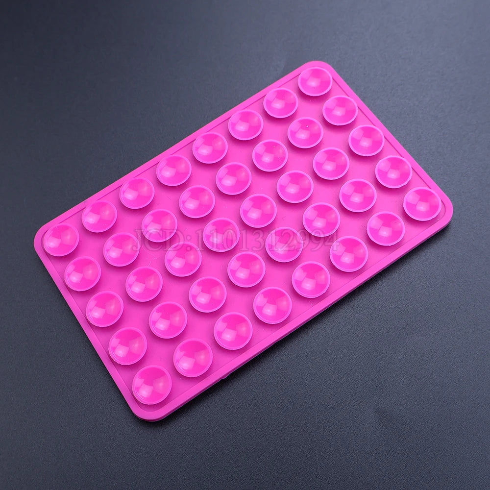 Suction Phone Case Double-Sided Mount, Silicone Sticky Phone Stand for iPhone & Android, Hands-Free Selfies, Strong Grip Holder