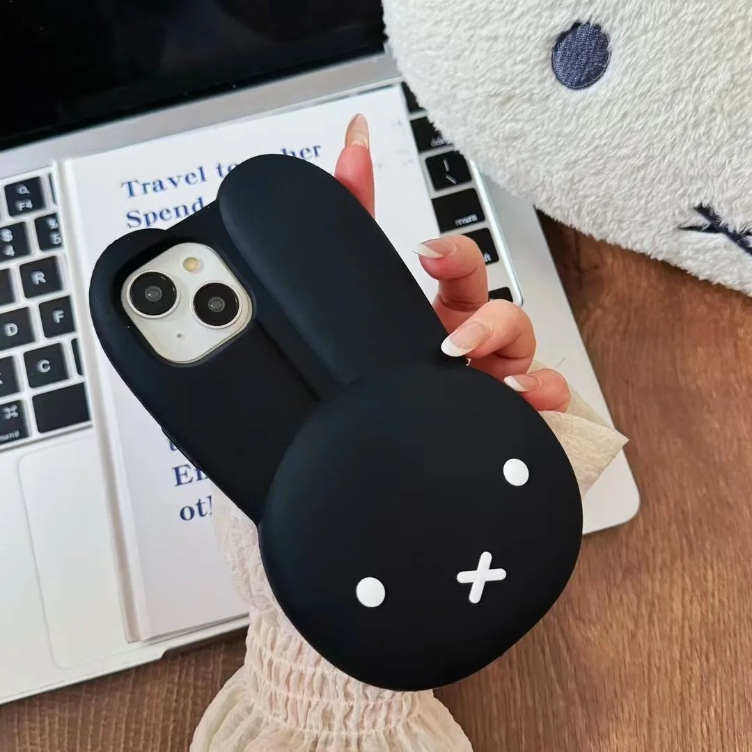 Miffy Kawaii Silicone Phone Case for iPhone – Soft Anti-Drop Full Cover