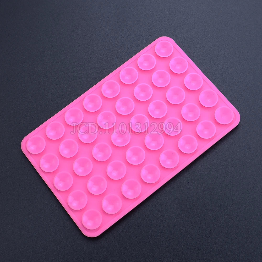 Suction Phone Case Double-Sided Mount, Silicone Sticky Phone Stand for iPhone & Android, Hands-Free Selfies, Strong Grip Holder