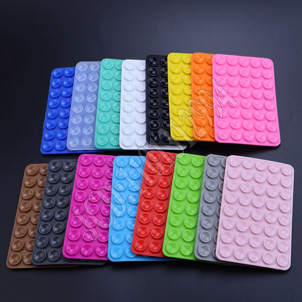 Suction Phone Case Double-Sided Mount, Silicone Sticky Phone Stand for iPhone & Android, Hands-Free Selfies, Strong Grip Holder