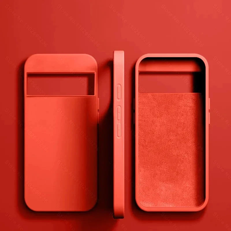 Luxury New Liquid Silicone Cases For Google Pixel 9 8 Pro XL Bumper Shockproof Case Soft Back Cover Phone Accessories