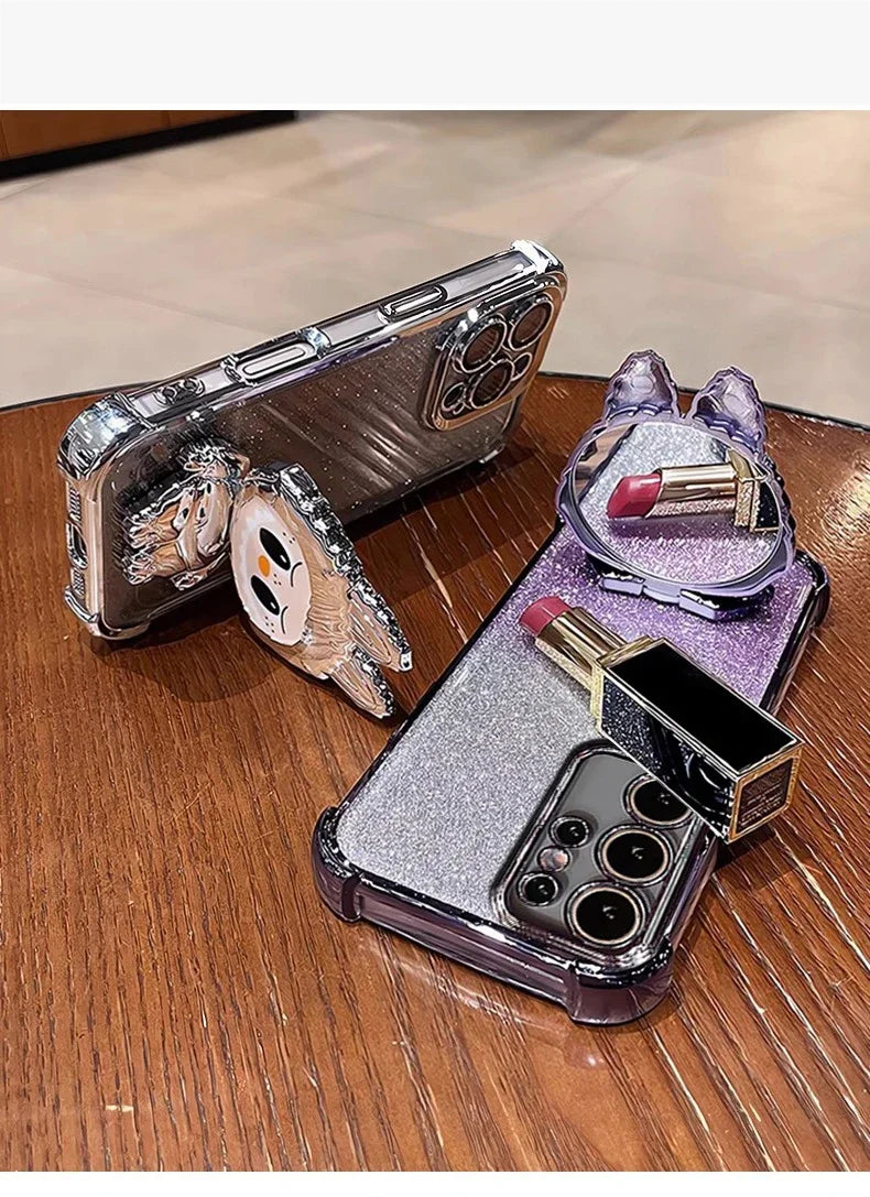 Glitter Mirror Silicone Case for Samsung Galaxy S25 Ultra