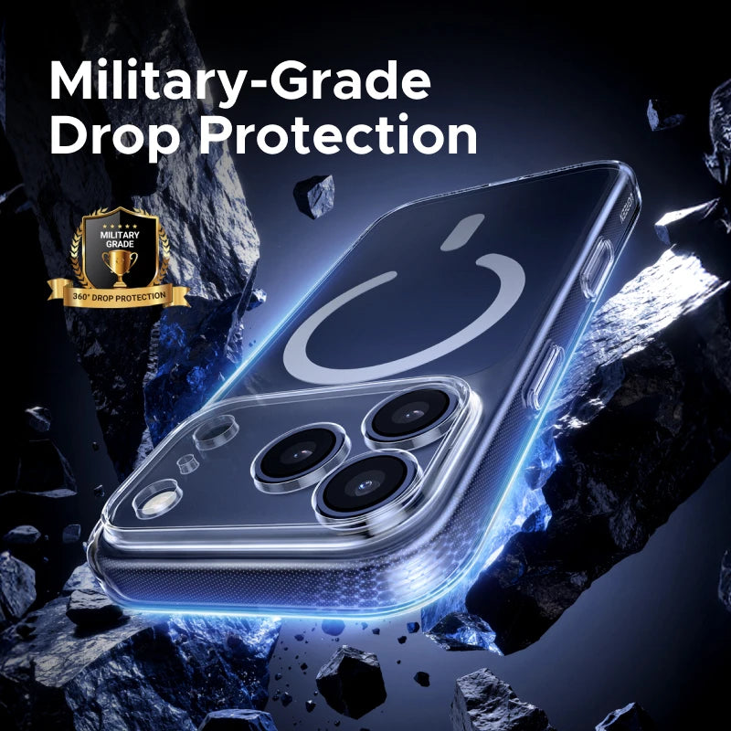 UGREEN Magnetic Shockproof Transparent Not Yellowing Premium Magsafe Case for iPhone 17