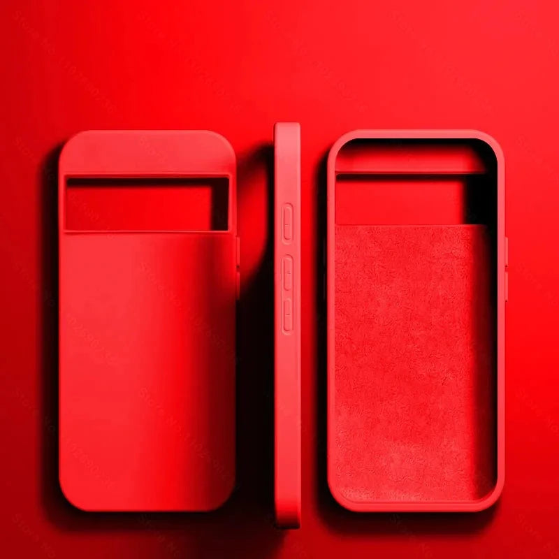 Luxury New Liquid Silicone Cases For Google Pixel 9 8 Pro XL Bumper Shockproof Case Soft Back Cover Phone Accessories