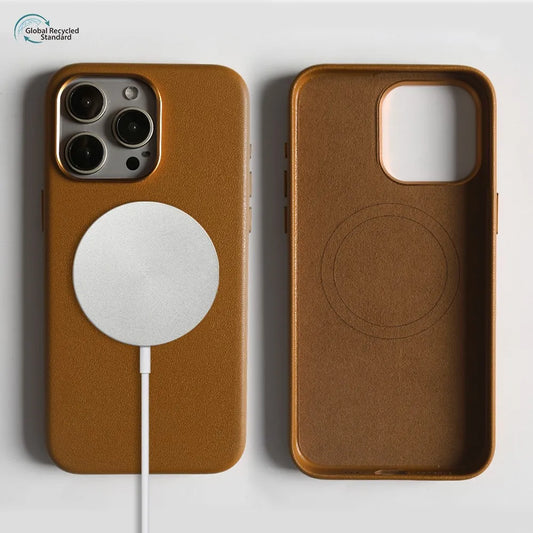 Eco-Friendly Magnetic Leather Phone Case For iPhone 16