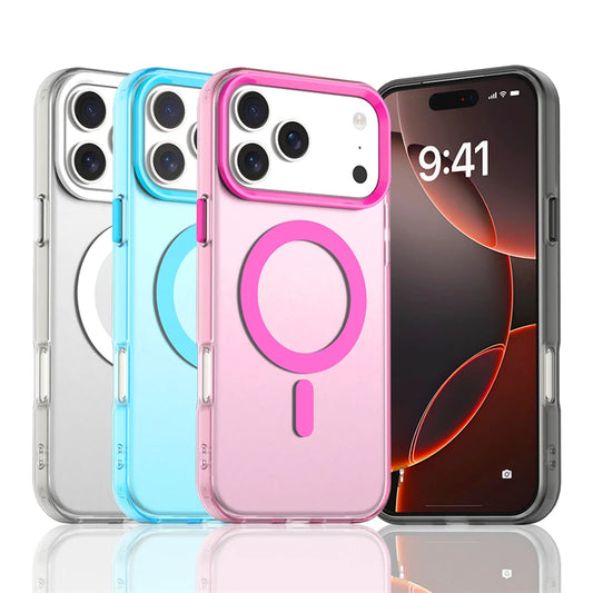 Translucent Magnetic Case for iPhone 17 with Wireless Charging
