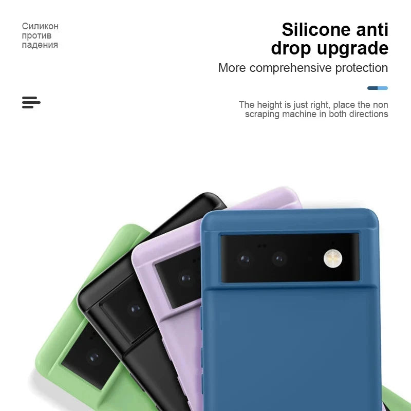 Luxury New Liquid Silicone Cases For Google Pixel 9 8 Pro XL Bumper Shockproof Case Soft Back Cover Phone Accessories