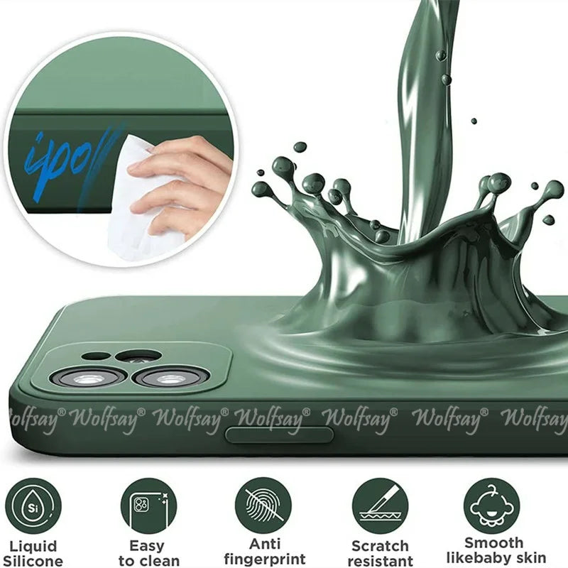 For Google Pixel 7 Pro Case Liquid Silicone Rubber Protector Phone Case Google Pixel 8 Pro 7 Pro 7A 7 6A 6 Pro Cover TPU Case