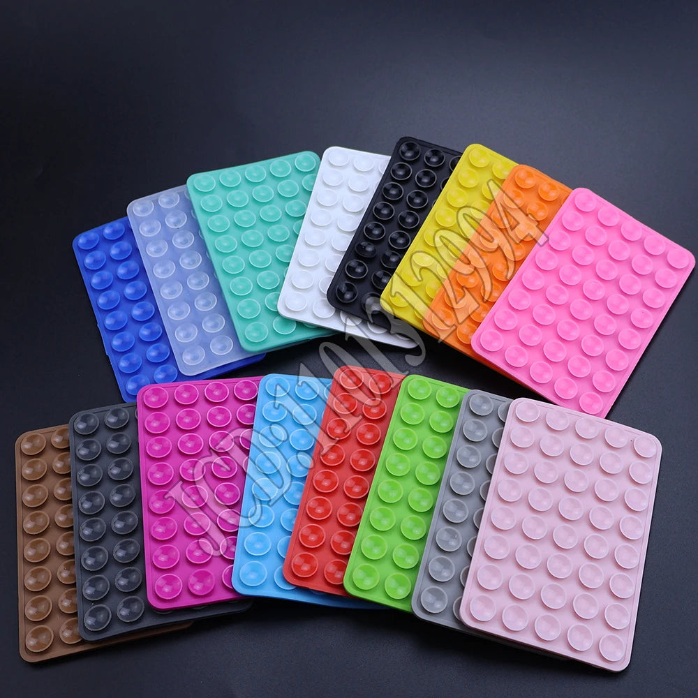 Suction Phone Case Double-Sided Mount, Silicone Sticky Phone Stand for iPhone & Android, Hands-Free Selfies, Strong Grip Holder