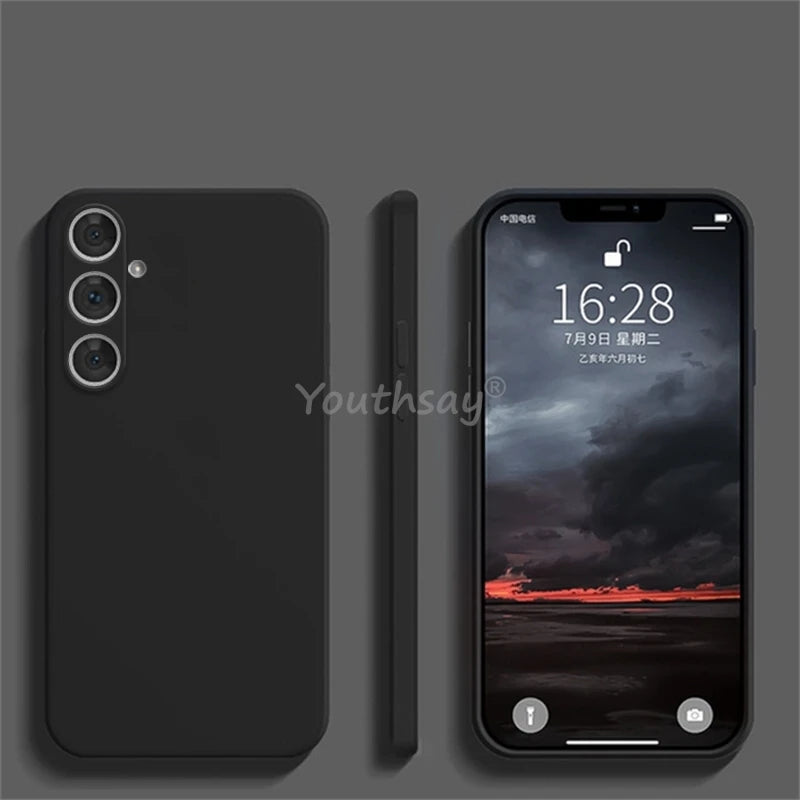 For Samsung Galaxy S25 Case Liquid Silicone Phone Case Samsung S25 Cover Plain Rubber TPU Phone Protector S25 Plus Ultra Cover