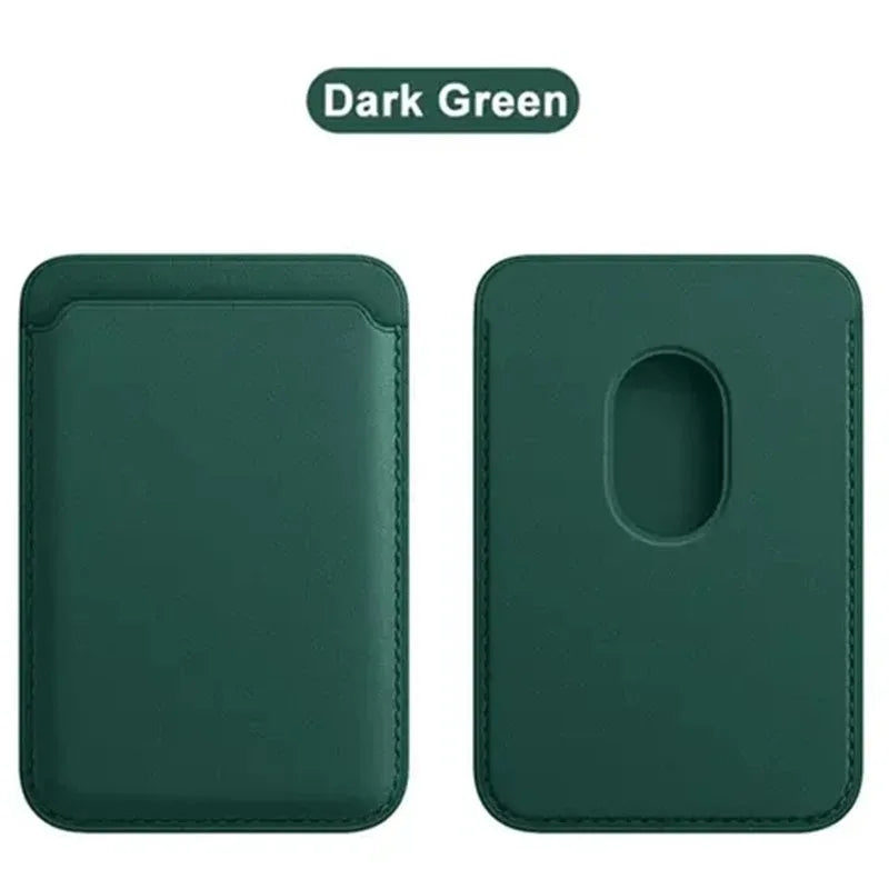 MagSafe Magnetic Leather Wallet Card Holder for iPhone 12 / 13 / 14 / 15 / 16 – Slim Card Case