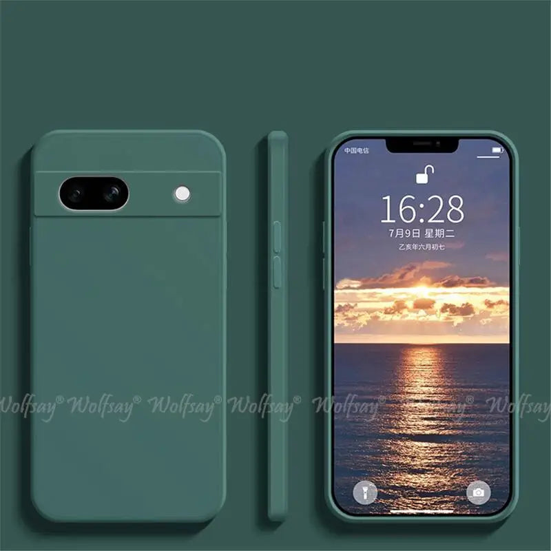 For Google Pixel 7A Case Liquid Silicone Rubber Protector Phone Case Google Pixel 8A 8 Pro 7A 7 6A 6 Pro Cover TPU Pixel 7A Case