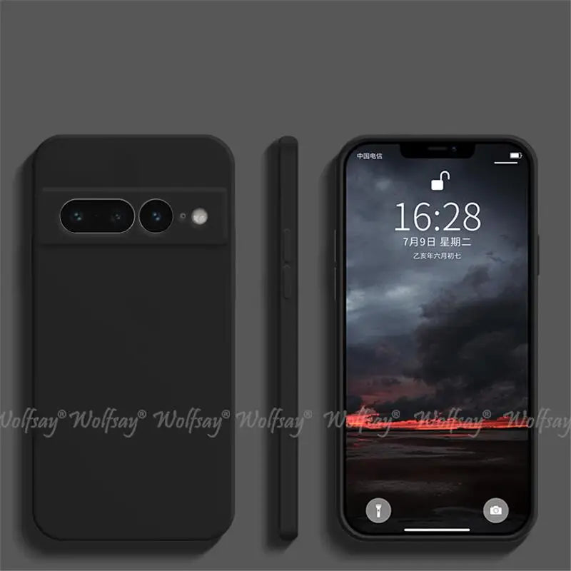 For Google Pixel 7 Pro Case Liquid Silicone Rubber Protector Phone Case Google Pixel 8 Pro 7 Pro 7A 7 6A 6 Pro Cover TPU Case