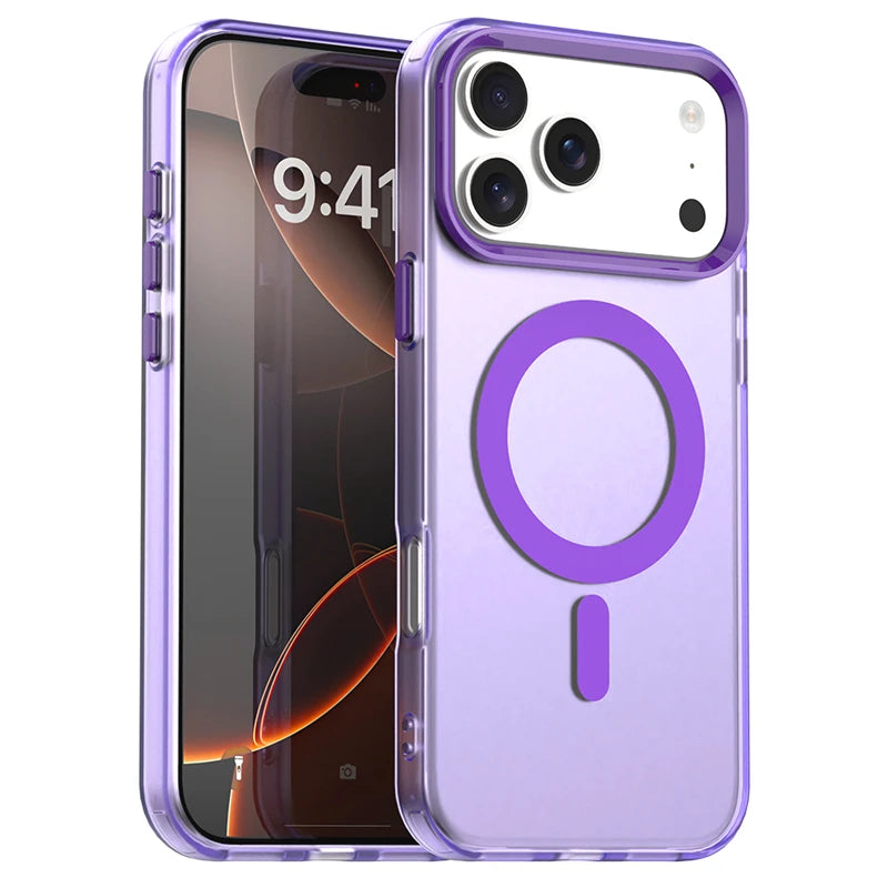Translucent Magnetic Case for iPhone 17 with Wireless Charging