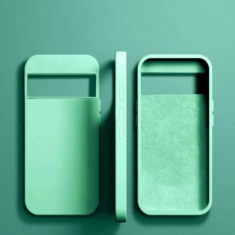 Luxury New Liquid Silicone Cases For Google Pixel 9 8 Pro XL Bumper Shockproof Case Soft Back Cover Phone Accessories