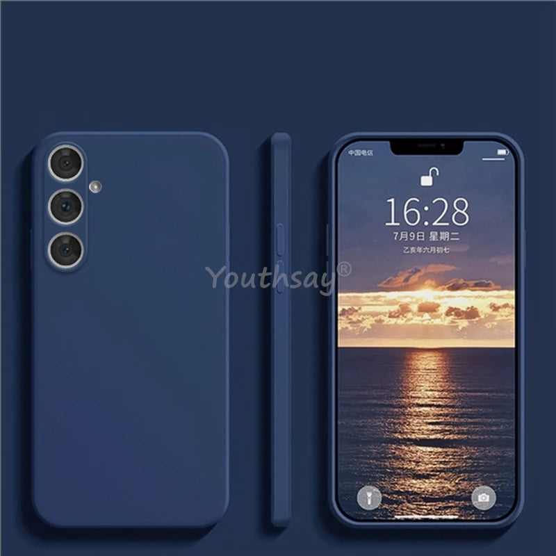 For Samsung Galaxy S25 Case Liquid Silicone Phone Case Samsung S25 Cover Plain Rubber TPU Phone Protector S25 Plus Ultra Cover