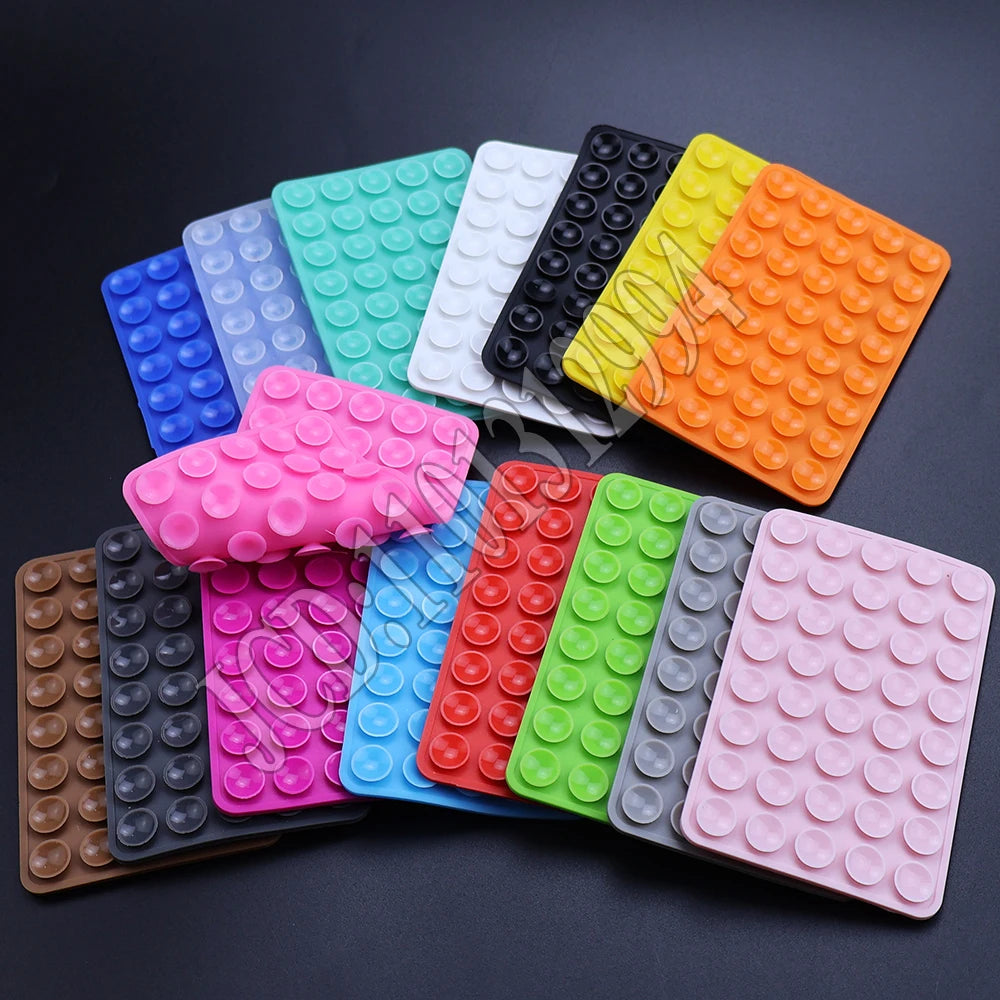 Suction Phone Case Double-Sided Mount, Silicone Sticky Phone Stand for iPhone & Android, Hands-Free Selfies, Strong Grip Holder