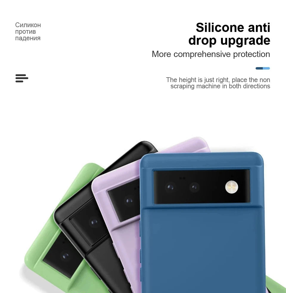 Luxury New Liquid Silicone Cases For Google Pixel 9 8 Pro XL Bumper Shockproof Case Soft Back Cover Phone Accessories