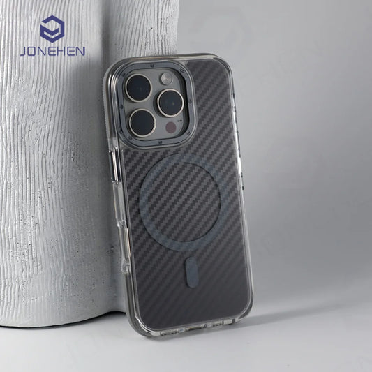 Non-Slip Carbon Fiber MagSafe Case for iPhone – Sleek Armor Protection
